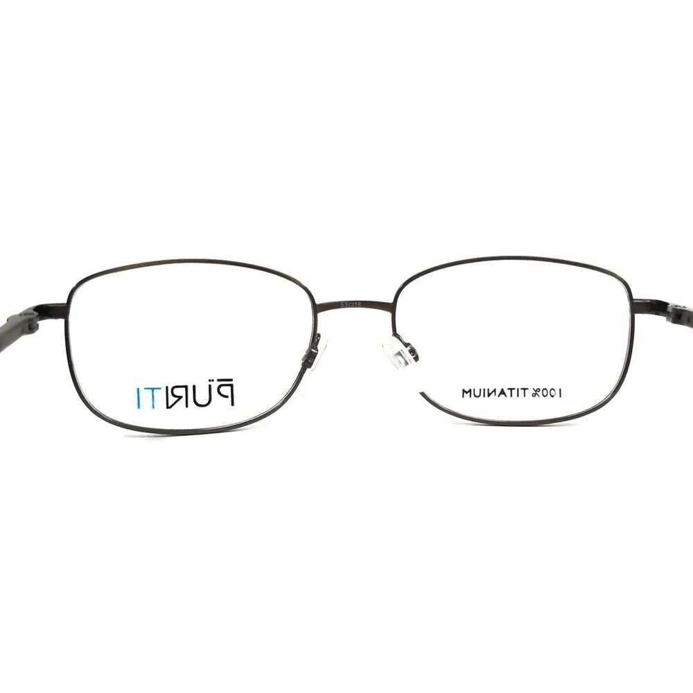 Puriti Eyeglasses Frames PT5606 GOLD ANTIQUE Rectangle Wire Rim 53-18-140